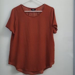 Polka Dots Casual Loose Blouse- Size Medium